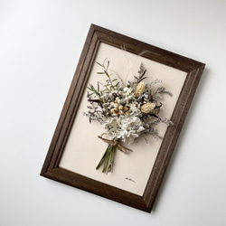色のない世界の花束-Antique dry flower bouquet frame #6 フレーム