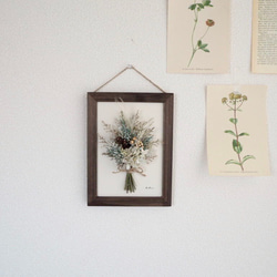 -冬の贈り物-Antique dry flower bouquet frame #1 1枚目の画像