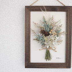 -冬の贈り物-Antique dry flower bouquet frame #1 2枚目の画像