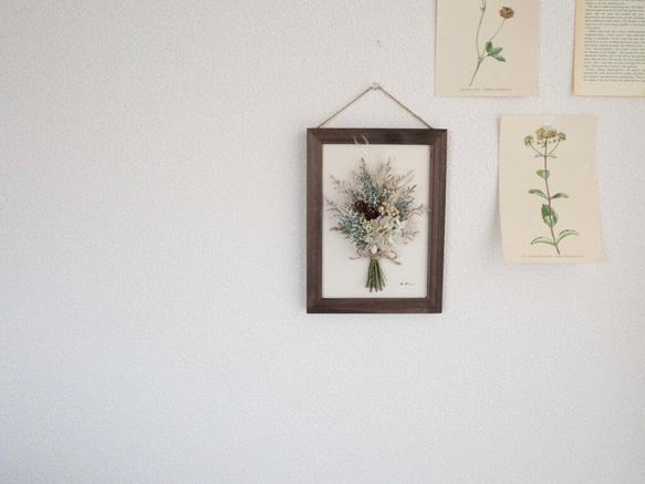 -冬の贈り物-Antique dry flower bouquet frame #1 6枚目の画像