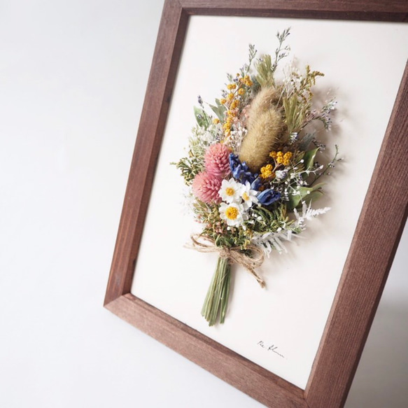 ✳︎New!✳︎小さなお花畑のBouquet frame#11✳︎洋書ペーパー1枚おまけ付き✳︎ 2枚目の画像