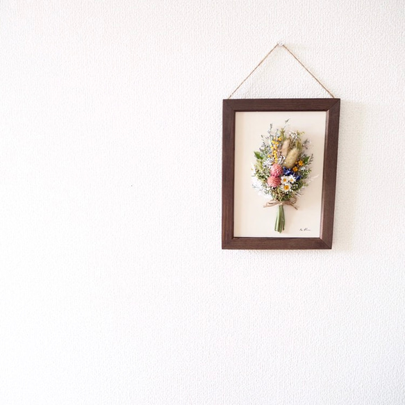 ✳︎New!✳︎小さなお花畑のBouquet frame#11✳︎洋書ペーパー1枚おまけ付き✳︎ 4枚目の画像