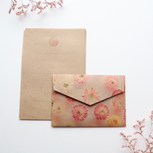 ドライフラワーのミニレターセット 1枚目の画像