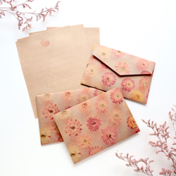 ドライフラワーのミニレターセット 2枚目の画像