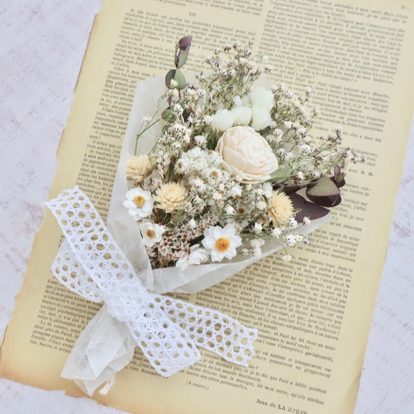 千日紅とホワイト小花のミニスワッグ 2個セット 【公式通販】