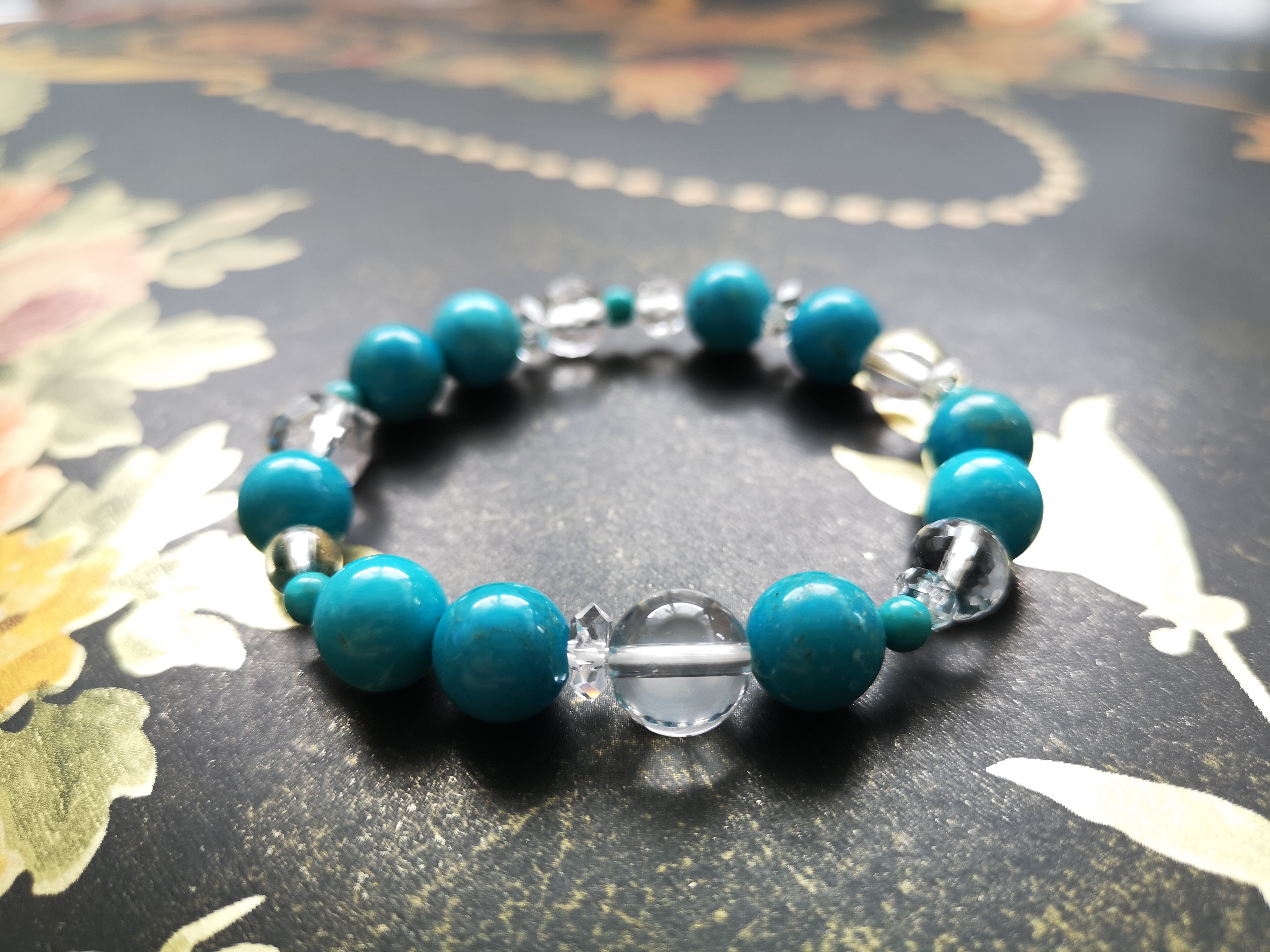 夢と勇気の石 Blue ターコイズブレスレット