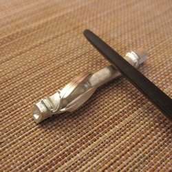 【珮愷】純銀 竹型匙置 筷置 Bamboo-shaped silver chopstick rest 箸置き 第1張的照片