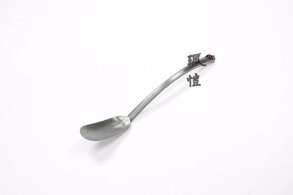 純銀碧璽香匙 香道用具   Silver incense spoon 第1張的照片