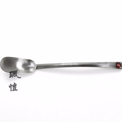 純銀碧璽香匙 香道用具   Silver incense spoon 第3張的照片