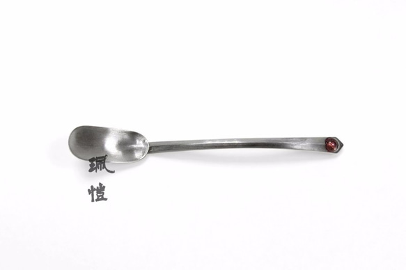 純銀碧璽香匙 香道用具   Silver incense spoon 第3張的照片