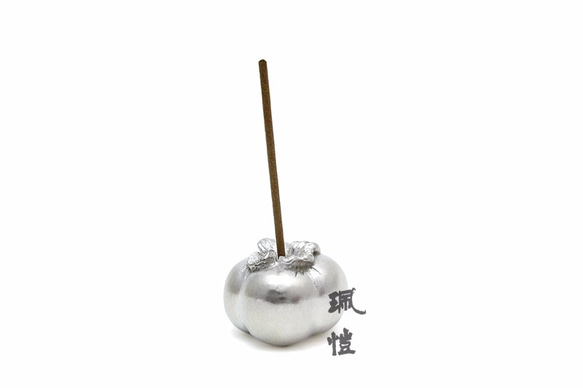 純銀 事事如意香插 Persimmon-shaped silver incense plug 第1張的照片