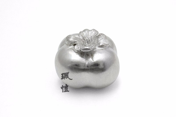 純銀 事事如意香插 Persimmon-shaped silver incense plug 第2張的照片