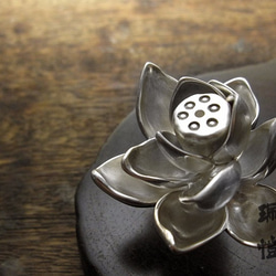 純銀 蓮花香插 Lotus-shaped silver incense plug 第1張的照片