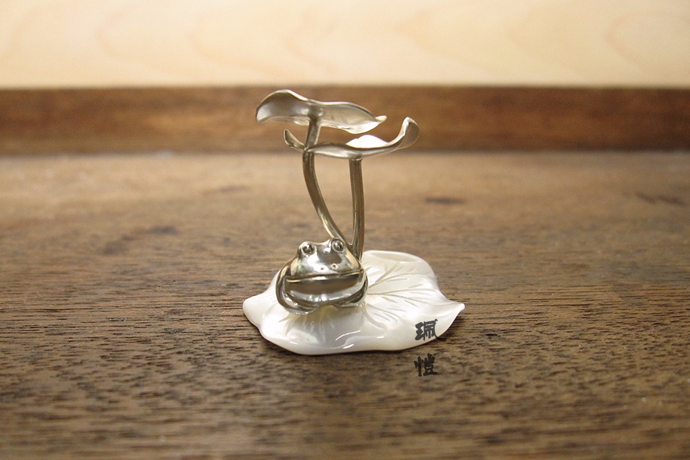 925銀香ホルダーハスの葉ヒキガエル銀とシェル香プラグ