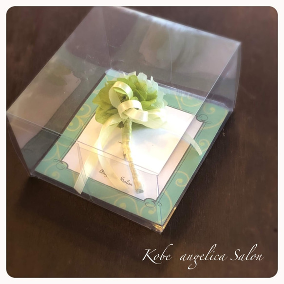 再販：卒業・入学式コサージュ,春を装う プリザーブドフラワーホワイトコサージュ/結婚式/紫陽花・カスミソウ/小さめ 10枚目の画像
