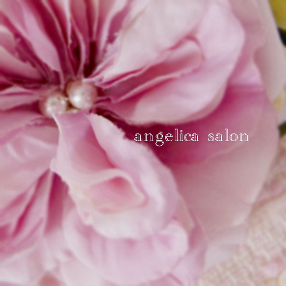 卒業・卒園・入学式コサージュ、バラのピンクフラワーパール。髪飾り。クリップ２WAY/結婚式 2枚目の画像