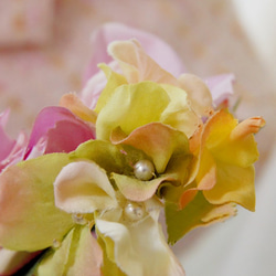 卒業・卒園・入学式コサージュ、バラのピンクフラワーパール。髪飾り。クリップ２WAY/結婚式 7枚目の画像