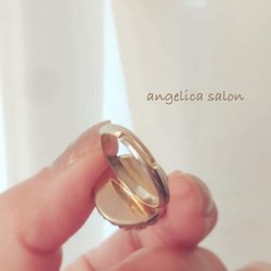 ハッピーリング♡ お守りリング/ 赤いハートのキュートな指輪・スワロフスキークリスタルのクリアな輝きに/ring 3枚目の画像