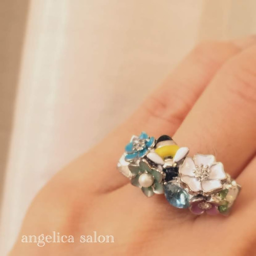 Angelica salon スワロフスキー リング アクセサリー