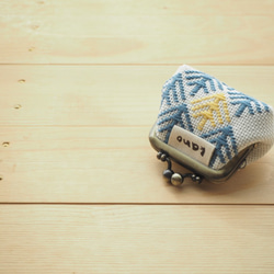 北欧風柄こぎん刺し がま口ミニぽーち。 がま口 kano 通販 12847343