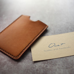【免費客製】植鞣 牛革 純手工製 卡套 名片夾 悠遊卡套 card holder 第2張的照片