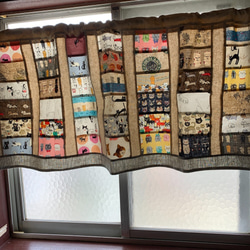 拼布咖啡廳窗簾（Nyanko 面料①）1 件 第4張的照片
