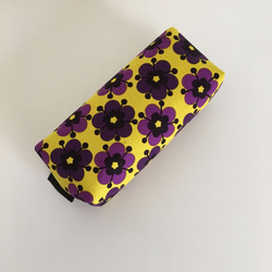 水平拉長的盒子袋（花卉圖案黃色和紫色）​​這將是最後一點 第4張的照片