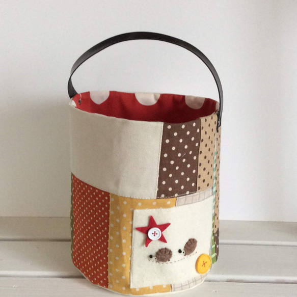 Round Bottom Basket Patchwork和HornetzuAppliqué②這是一點 第1張的照片