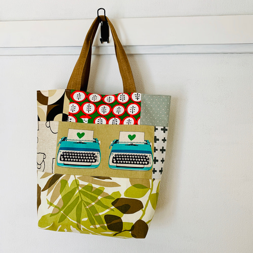 大きめトートバッグ パッチワークシリーズ①一点ものです トート