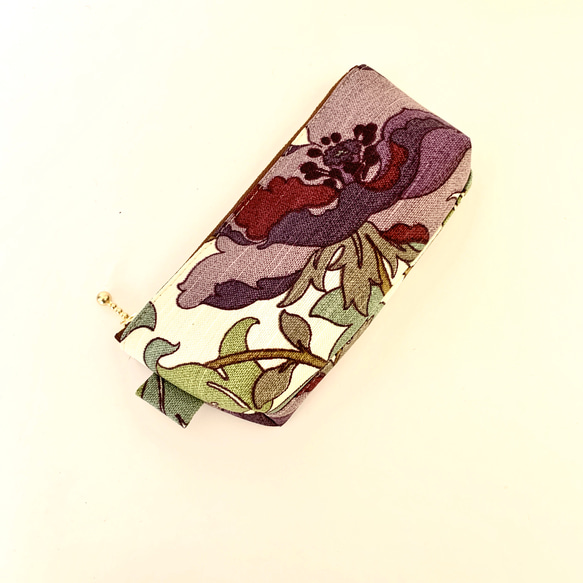 出售帶扣袋（紫色花朵） 第2張的照片