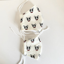 嬰兒立體面具（法國鬥牛犬灰白色） 第3張的照片