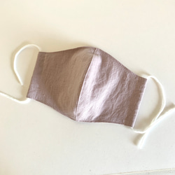 成人三維面罩（棉亞麻洗衣機粉紅色灰色+三層紗布） 第2張的照片