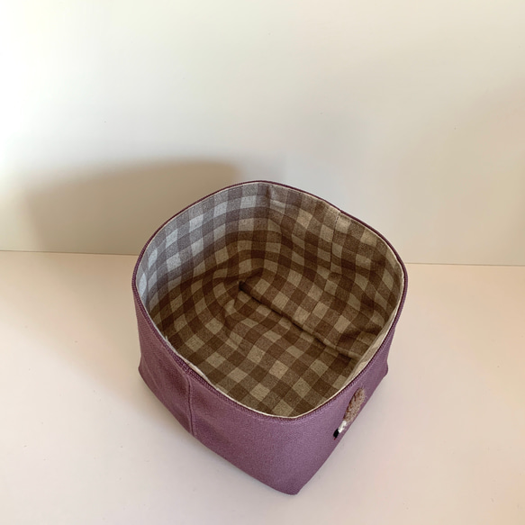 帆布籃（CD尺寸）-紫色和淺藍色貼花 第4張的照片