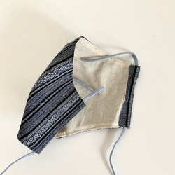 銷售大型成人三維口罩（Shijira編織灰色條紋）成品 第2張的照片
