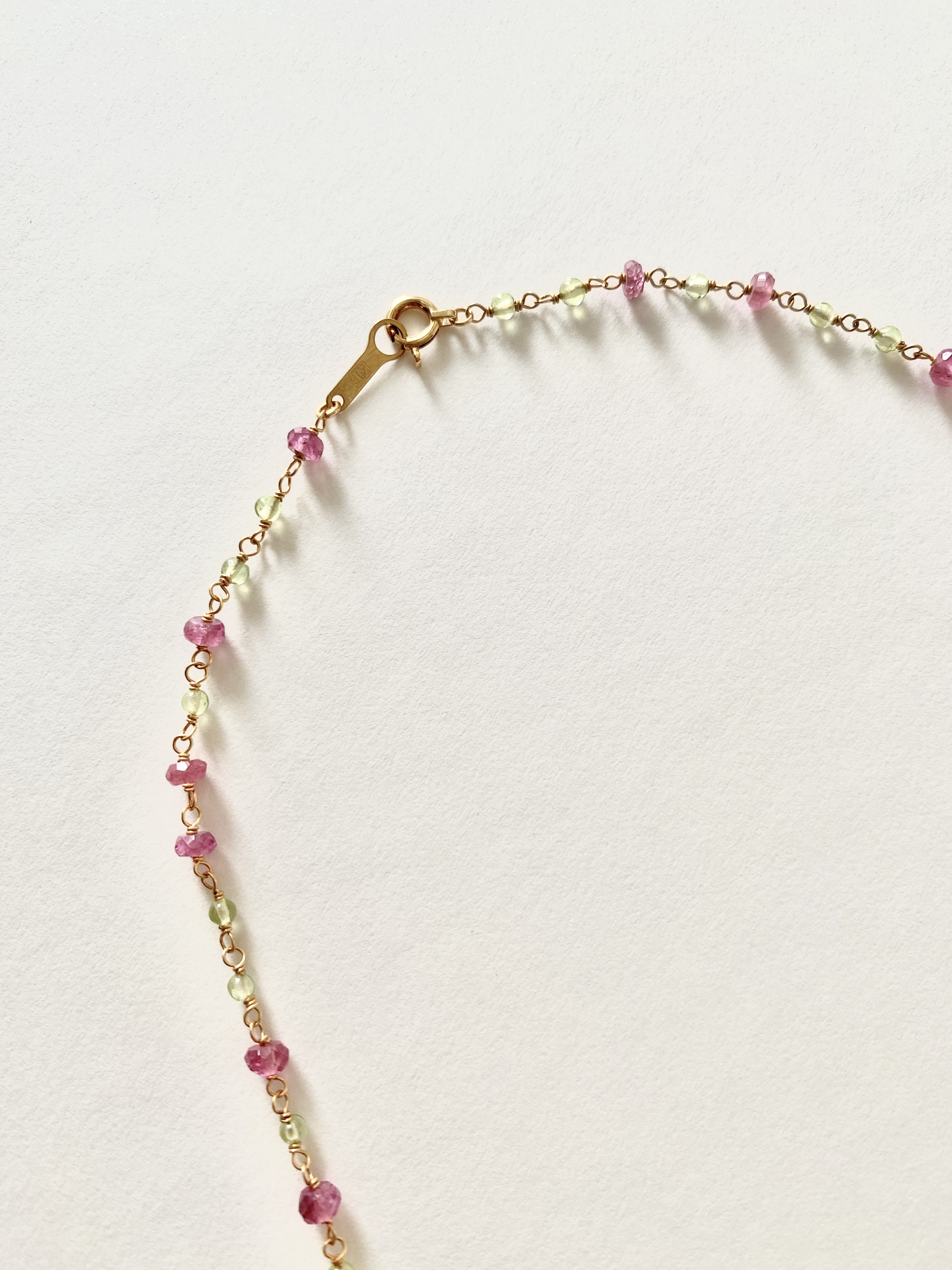 [muguet]ミュゲ　ピンクサファイア・ペリドットネックレス