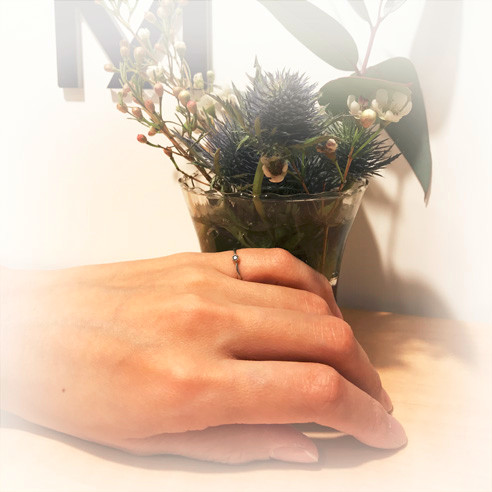 誕生石一粒ピンキーリング[12月]タンザナイト