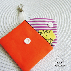 素敵な封筒、平和のシンボルバッグ、お守り、サインの詩バッグ、小さなジュエリーバッグ[鮮やかなオレンジ] 2枚目の画像