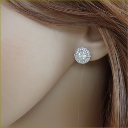 Round bijou earring（イヤリング）（オパール×ゴールド） 3枚目の画像