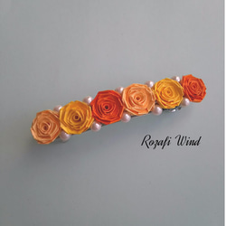 お花のバレッタ♪オレンジ ca4e8b2ca0cc43307b20ed8315acc3