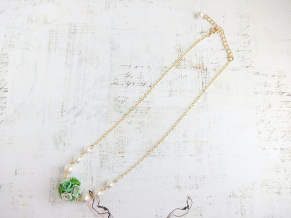 【ロザフィ】緑色のジュリアのネックレス 3枚目の画像