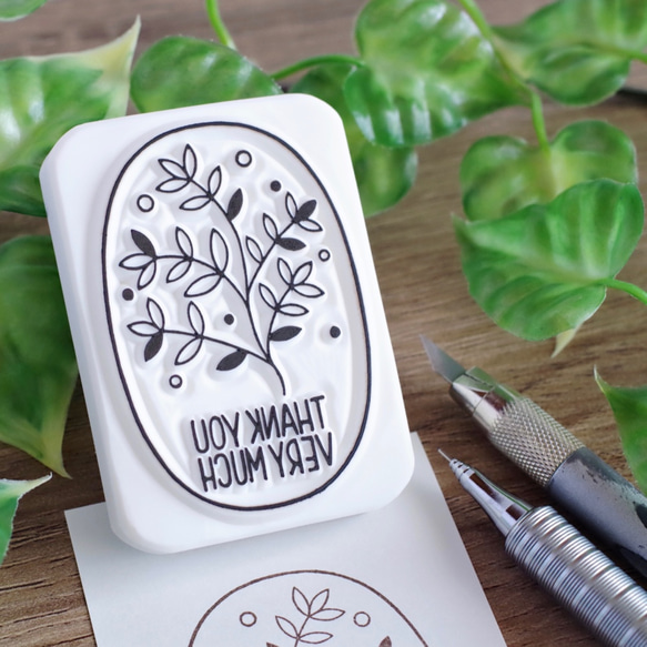 消しゴムはんこNo.507 くま thank you so much