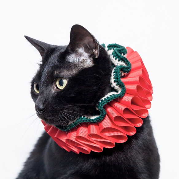 古典聖誕派對荷葉領拉夫領Elizabethan Ruff Collar 貓咪項圈・吊牌