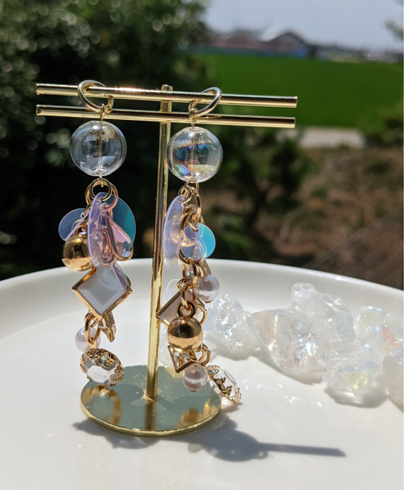 sale☆期間限定☆きらきら大振りな耳飾りを♡ ピアス（その他） S34841 