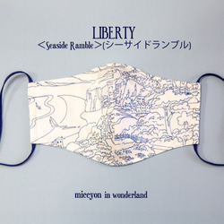 気分のあがるマスク　Seaside Ramble　シーサイドランブル　LIBERTY　リバティ　布マスク　 1枚目の画像