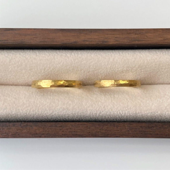 K18ストーンテクスチャーマリッジリング　[結婚指輪][ペアリング] 7枚目の画像