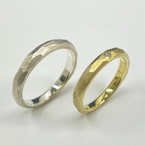 K18 岩肌のようなアンティークリング 指輪・リング kazarito