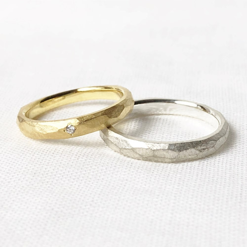 K18 岩肌のようなアンティークリング 指輪・リング kazarito 通販