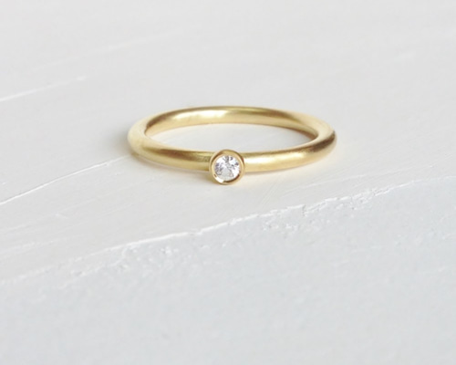 一粒ダイヤモンドリング 4つ葉デザイン ダイヤモンドリング D 1.07ct Pt900