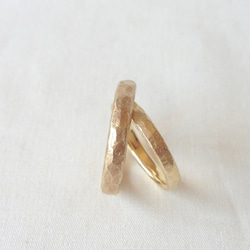 Ｎ様専用（レディースのみ）Ｋ１８　Stone texture marriage ring 3枚目の画像