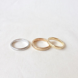 Ｎ様専用（レディースのみ）Ｋ１８　Stone texture marriage ring 5枚目の画像